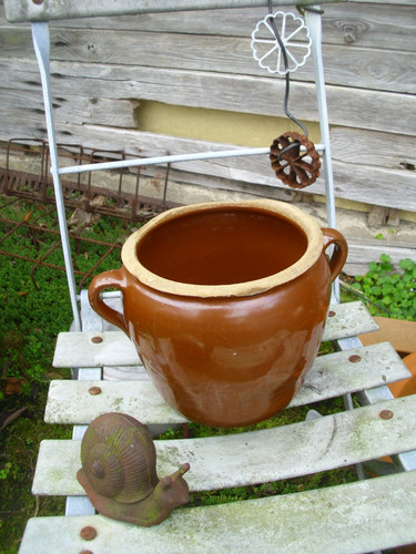 Alter brauner henkel topf - alter,
