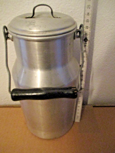Milchkanne alu mit deckel - milchkanne,