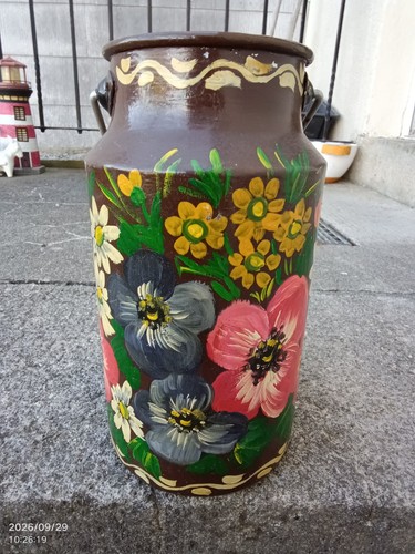 Alte milchkanne handbemalt - alte,