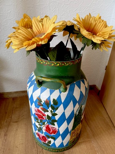Große handbemalte milchkanne - große,