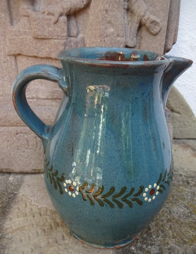 Alter krug hafnerware bemalter - krug,