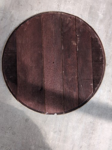Alter holzfass deckel deko - holzfass-deckel,